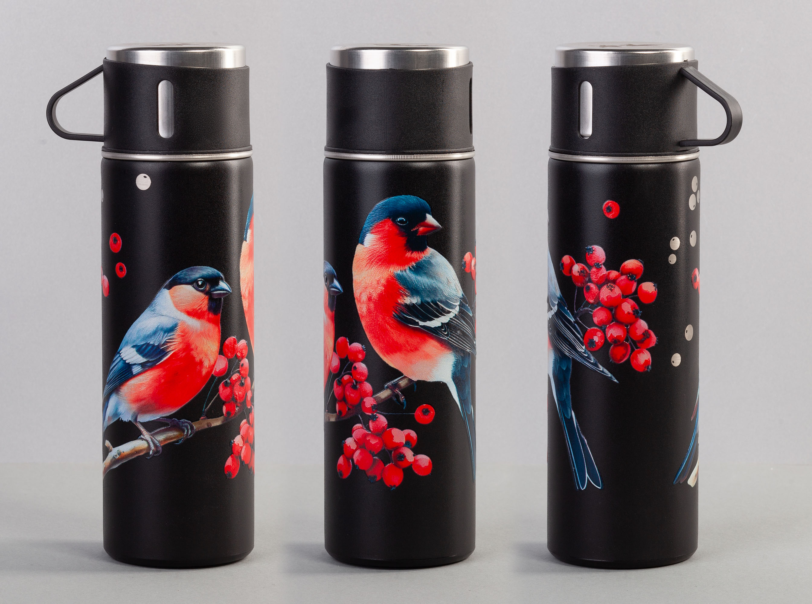 Набор подарочный "Алтай": термос, 3 кружки, покрытие пудра-7