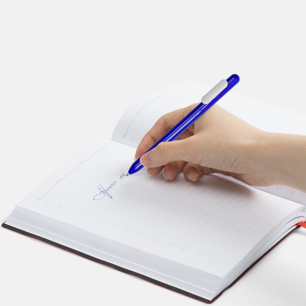 Ручка шариковая Swiper, синяя с белым-3