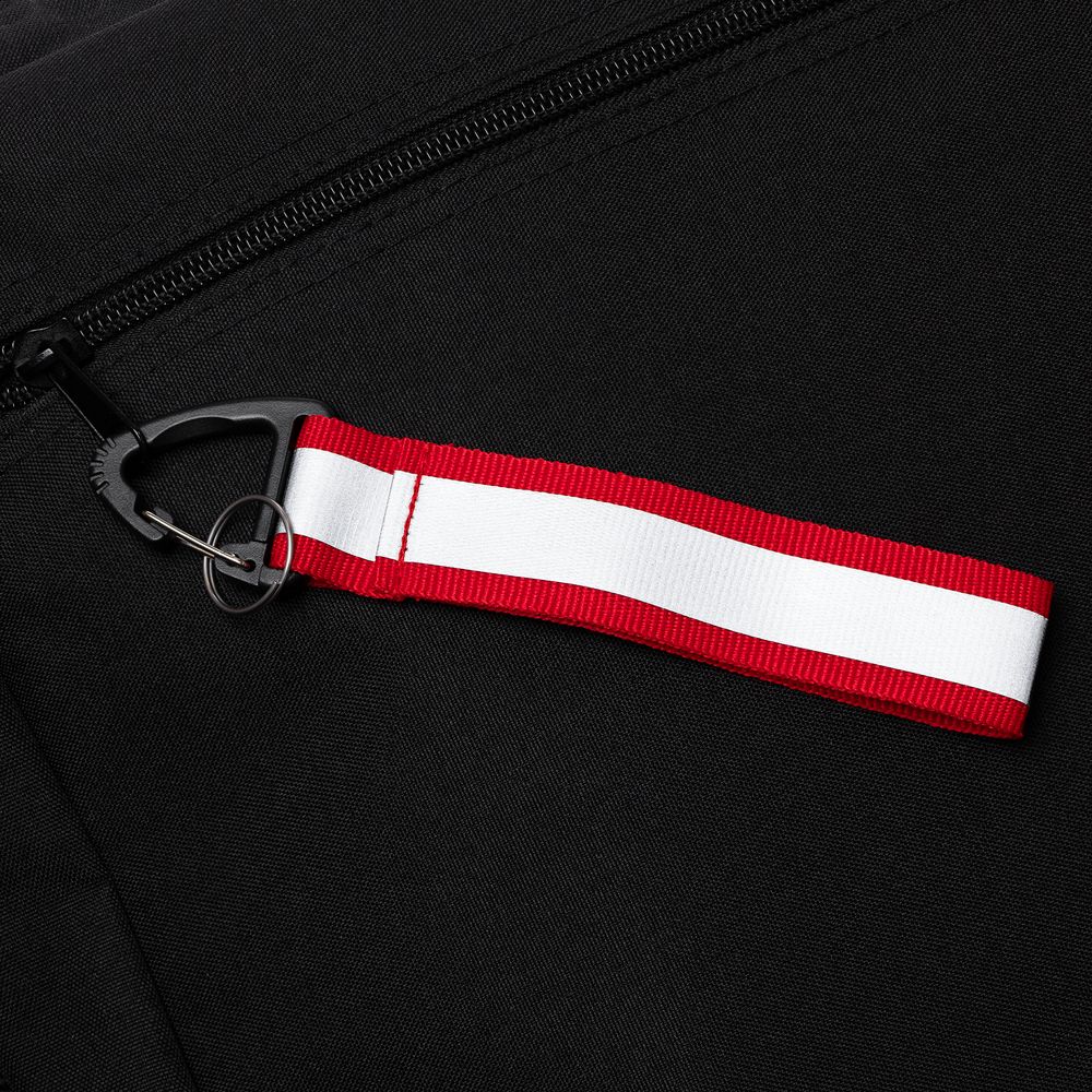 Светоотражающий брелок Flashline, серый с красным-3