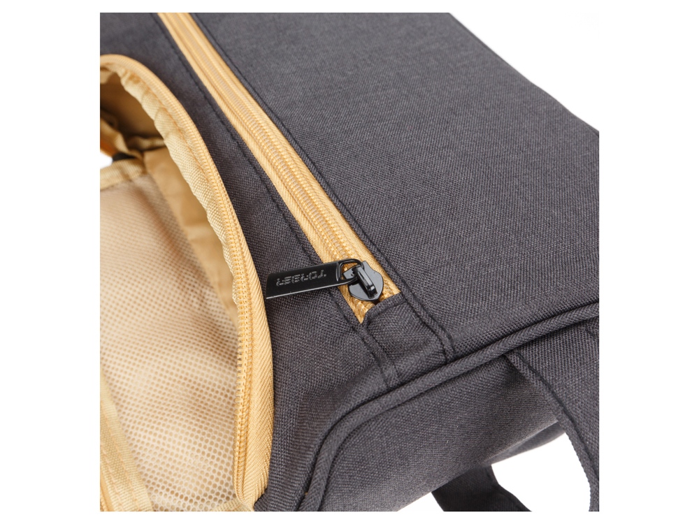 Несессер TORBER, дорожный, чёрный/бежевый, полиэстер 300D, 24 х 16 х 9 см-3