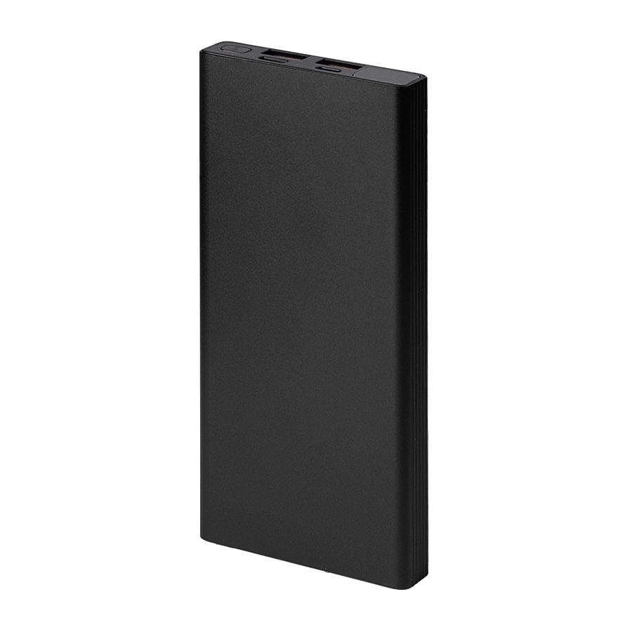 Универсальный аккумулятор Iron line 10 (10000 мАч), металл, черный, 14,7х6.6х1,5 см, черный-0