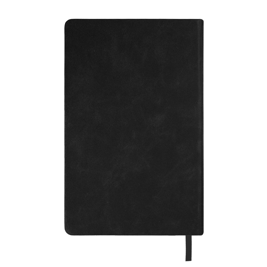 Ежедневник недатированный Muse,черный, формат А5, с декоративной серой полосой, блок в линейку, черный, серый-2