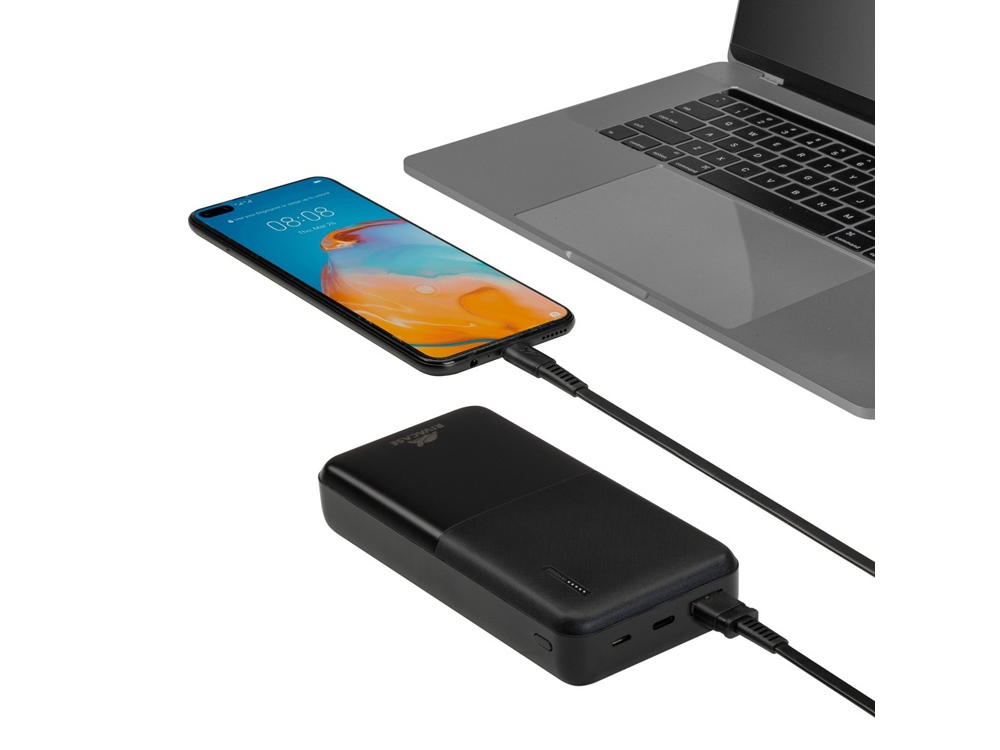 RIVACASE VA2571 (20000 мАч) QC/PD внешний аккумулятор, черный 12/24-12