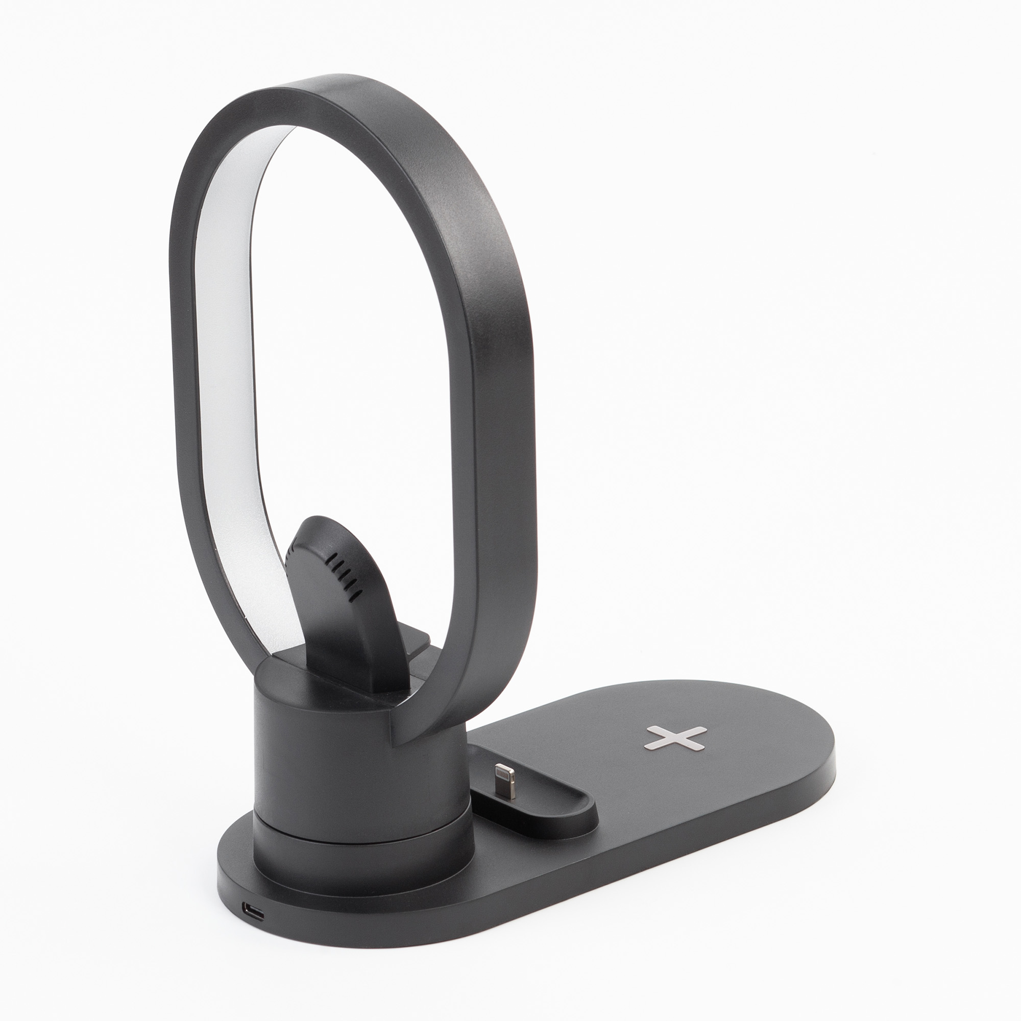 Настольная беспроводная (15W) зарядная станция "Starship" с лампой-4