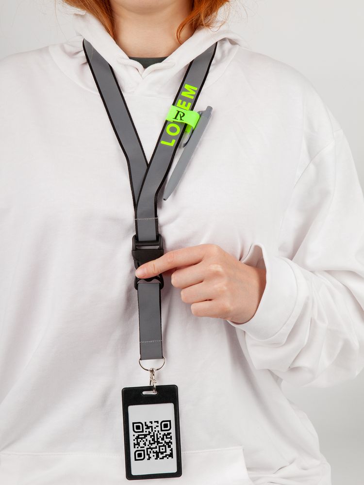 Лента светоотражающая Interlevel, черная с серым-3