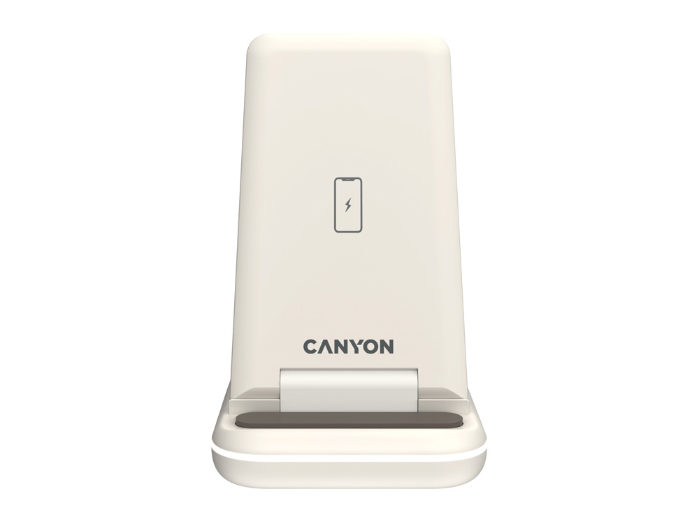 Беспроводное зарядное устройство 3-в-1 CANYON WS-304 (CNS-WCS304B), 15W, бежевый-1