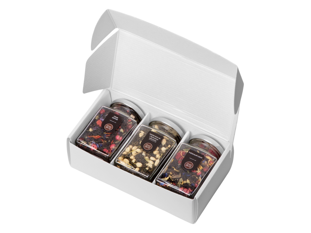 Набор подарочный с тремя видами чая Bouquet (два черных чая, зеленый чай)-1