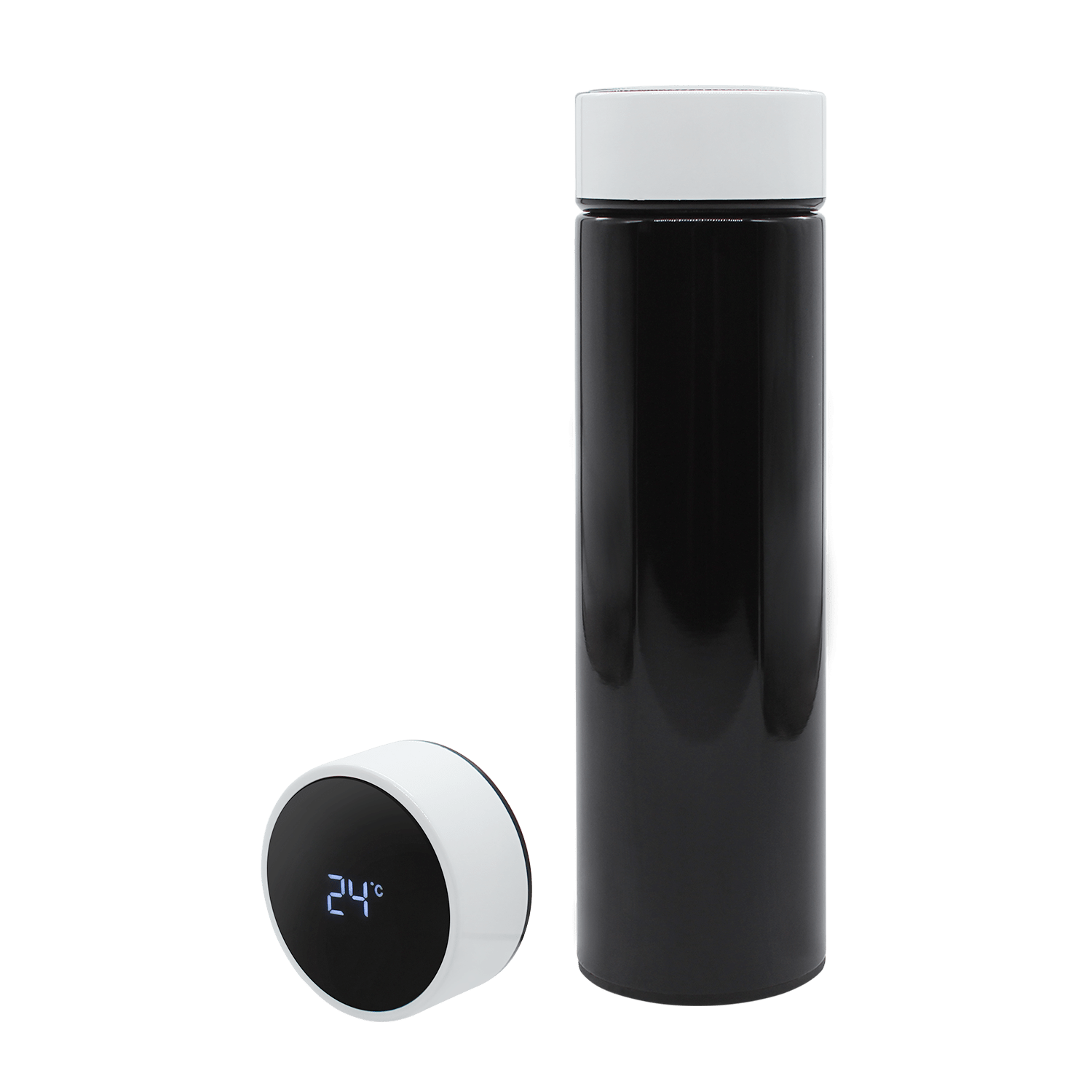 Термос Reactor duo black с датчиком температуры (черный с белым)-0