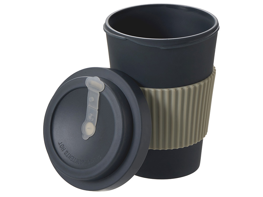 Термокружка Muffin из натуральных волокон, темно-серый-2