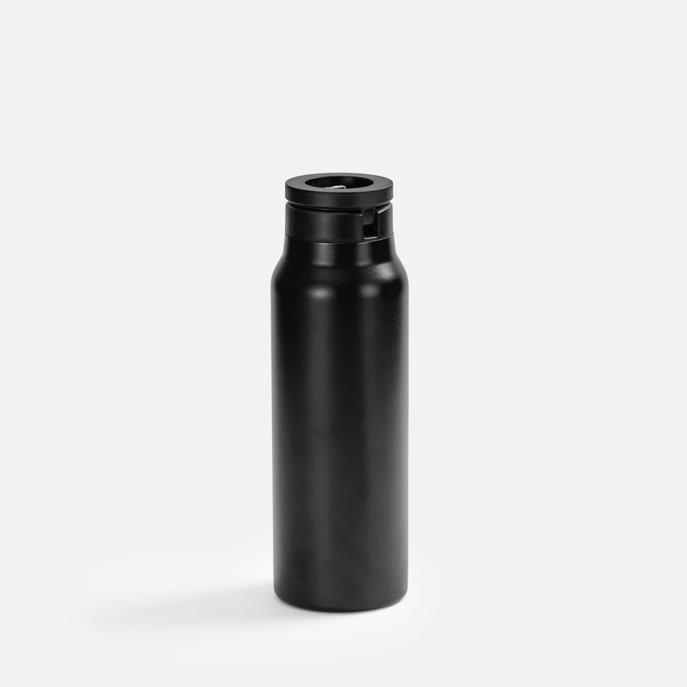 Термобутылка Magnus с магнитным держателем для телефона, черная-1