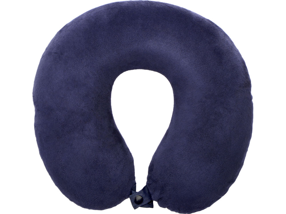 Подушка Basic из микрофибры с эффектом памяти U-shape, синий-1