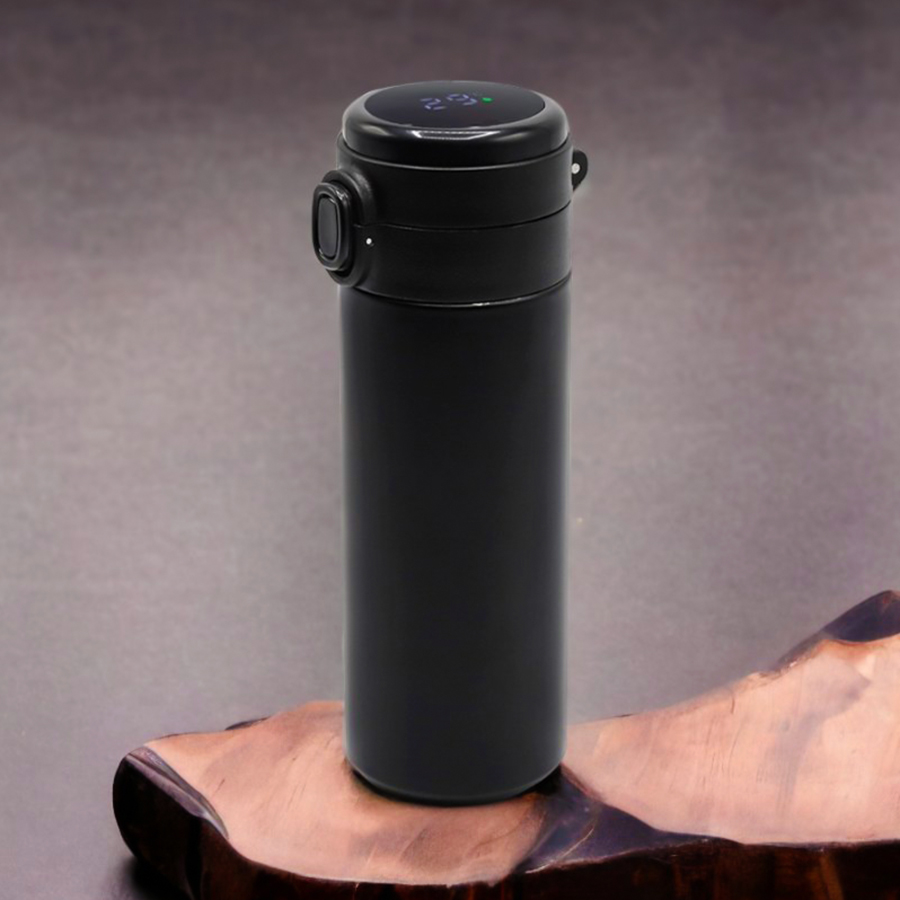 Термос Awangarda c дисплеем, Черный-6