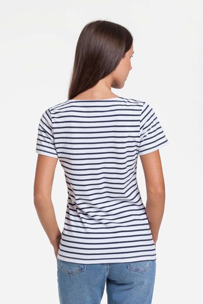 Футболка женская Grand Granat New, белая с синим-3