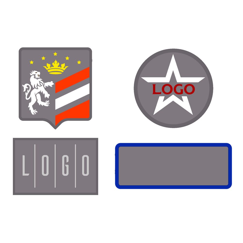 Шеврон из габардина Gabo M, серый-0