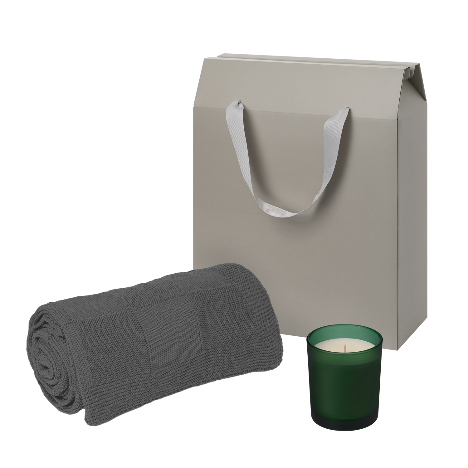 Подарочный набор Enigma. Cella, зеленый (свеча, плед)-0