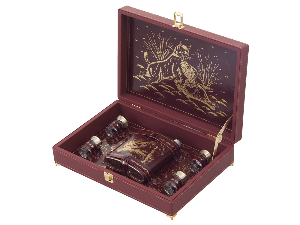 Набор Подарочный, бордовый/золотистый-0