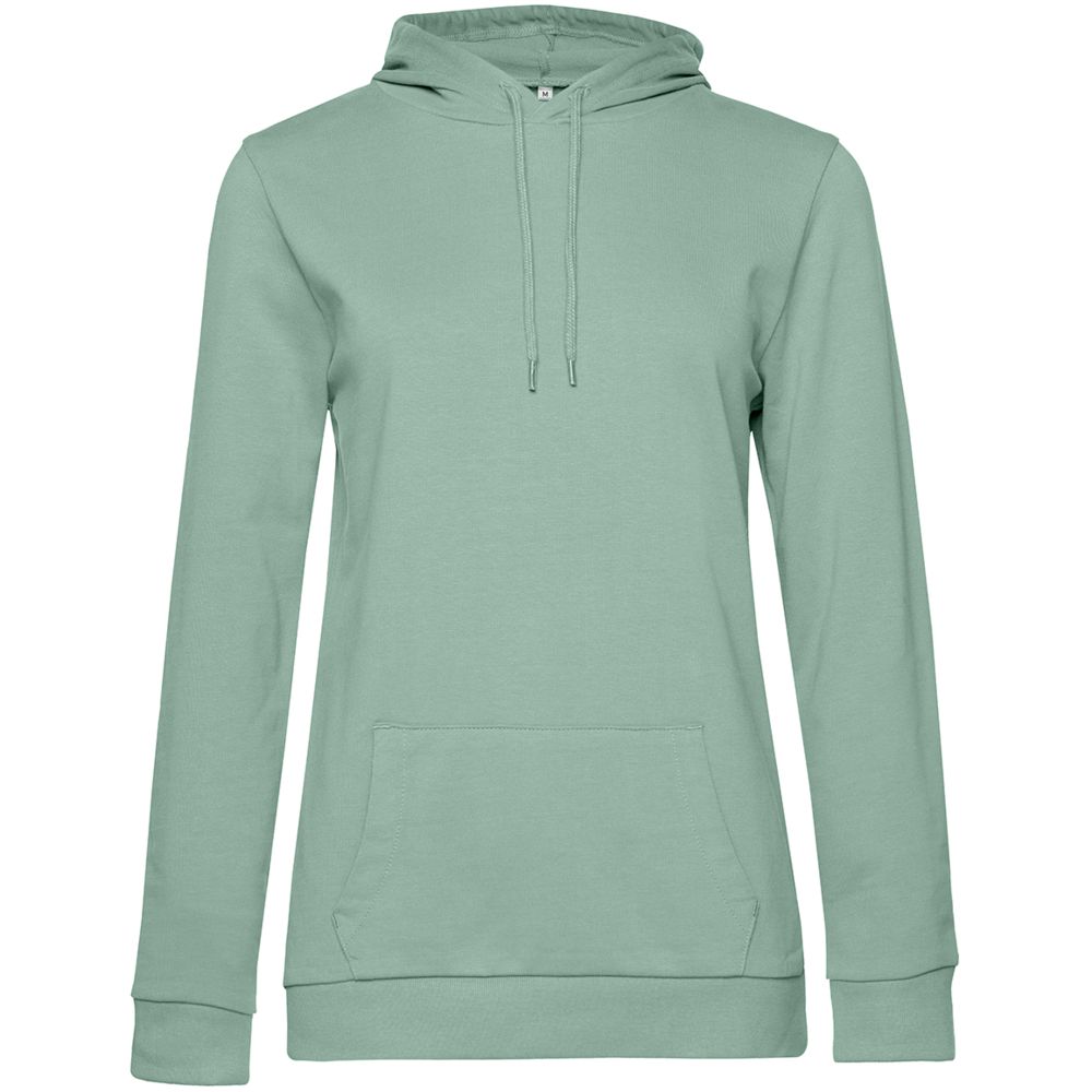 Толстовка с капюшоном женская Hoodie, серо-зеленая-1