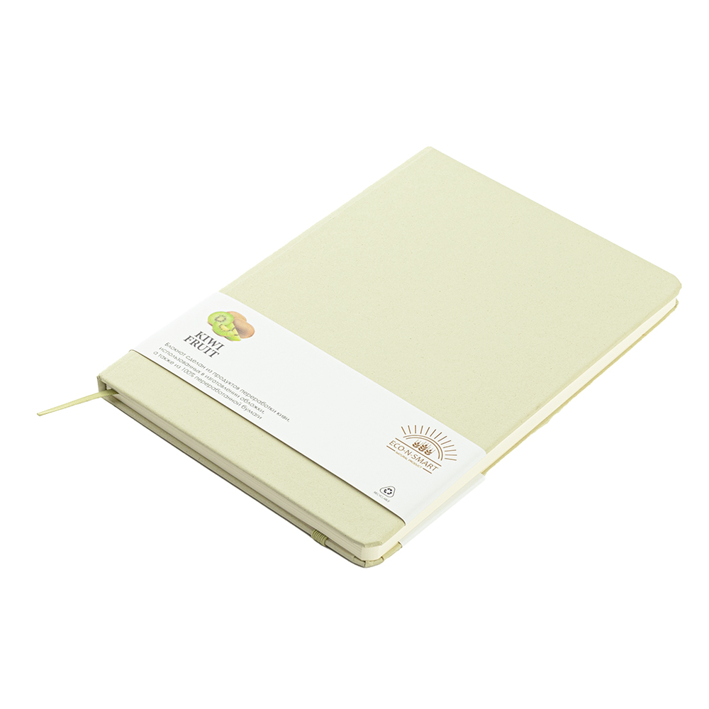 Блокнот из растительного сырья Tutti Frutti в твёрдом переплёте, Киви-0