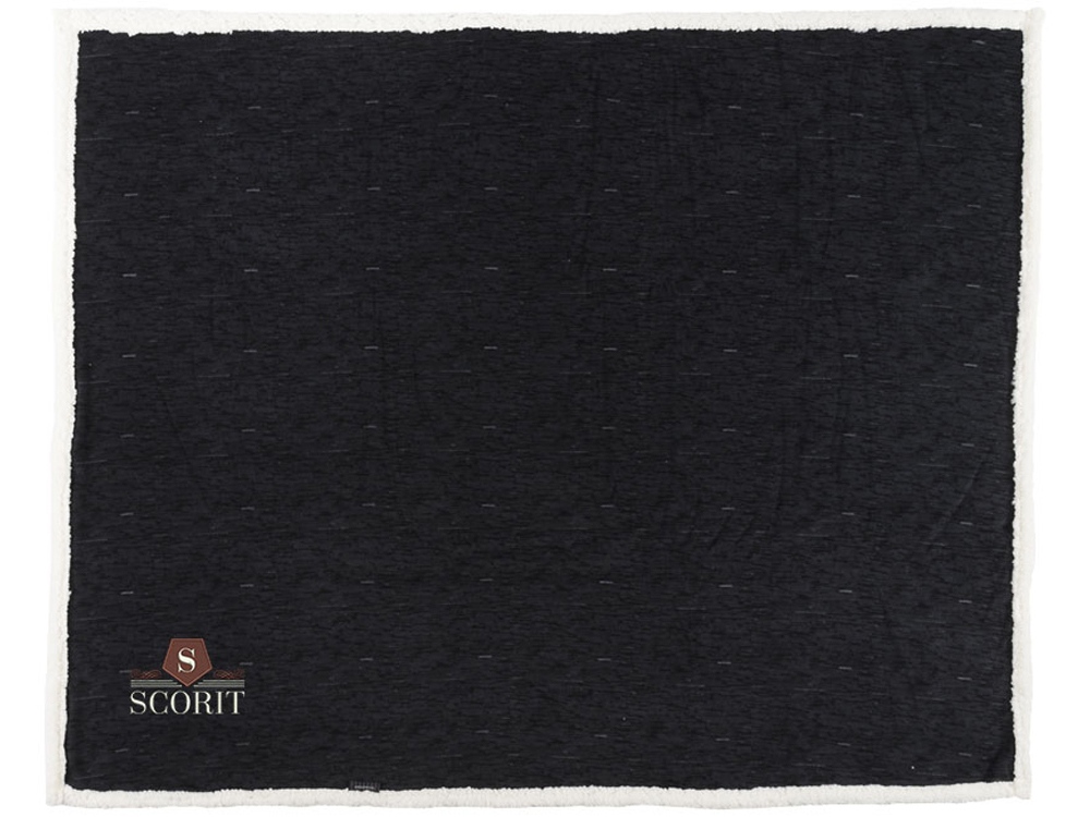 Плед из шерпы Sam, черный-4