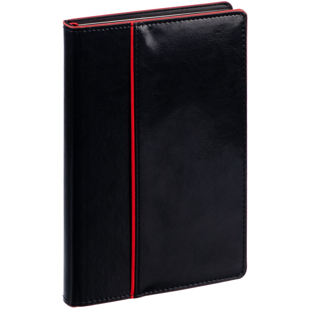 Ежедневник Alanis, недатированный, черный с красным-2