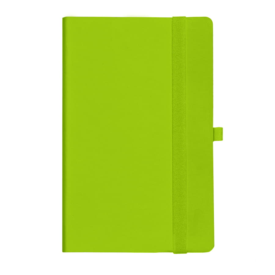 Бизнес-блокнот GRACY на резинке, формат А5, в линейку, зеленое яблоко-1