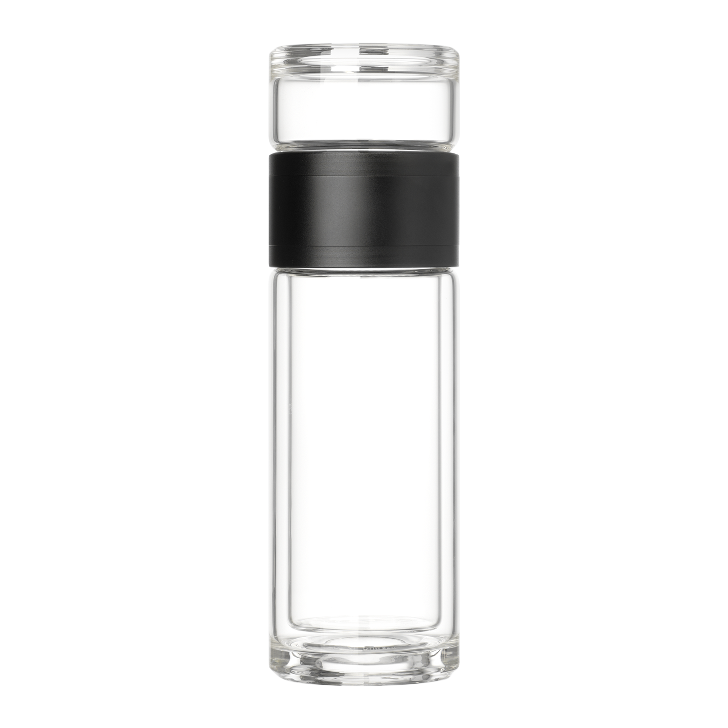 Бутылка стеклянная с двойными стенками Терсо (Terso), черная-0