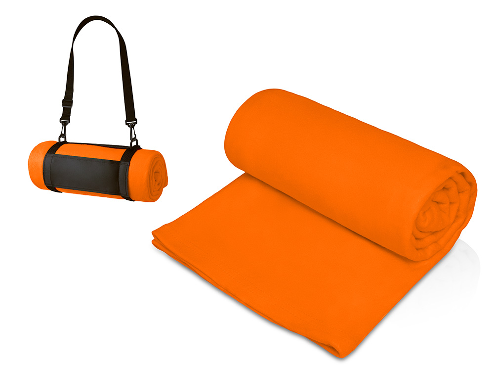 Плед Нежность с плечевым ремнем, оранжевый-0