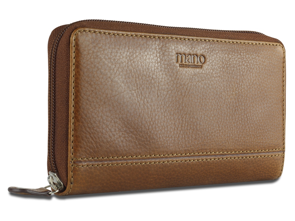 Кошелек Mano Don Montez, натуральная кожа в коньячном цвете, 19 х 10,3 см-2