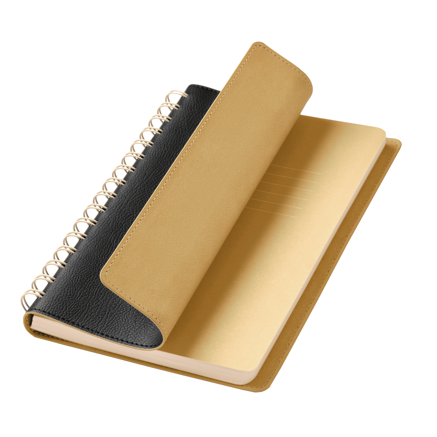 Ежедневник Vista недатированный, черный/бежевый-0