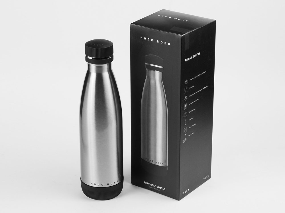 Термобутылка с вакуумной изоляцией Matrix  Silver,  Hugo Boss-1