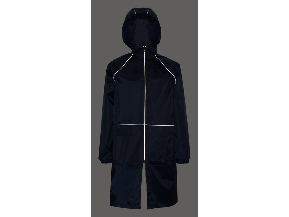 Дождевик Sunshine со светоотражающими кантами, темно-синий, размер  XS/S-7