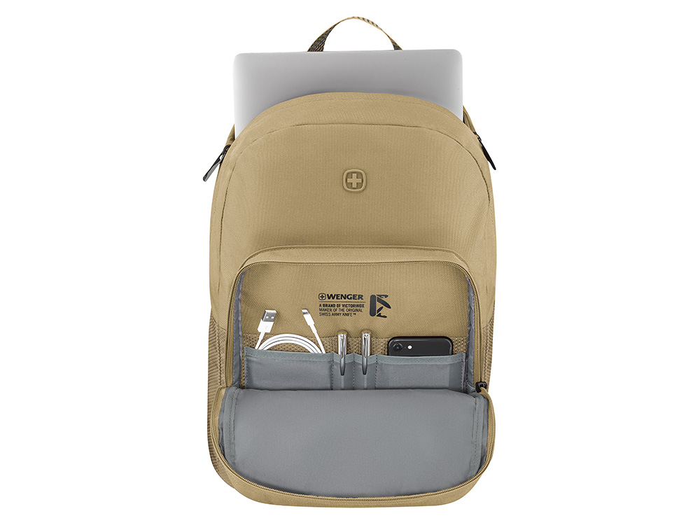 Рюкзак WENGER Crango 16, бежевый, переработанный ПЭТ/Полиэстер, 33х22х46 см, 27 л.-4