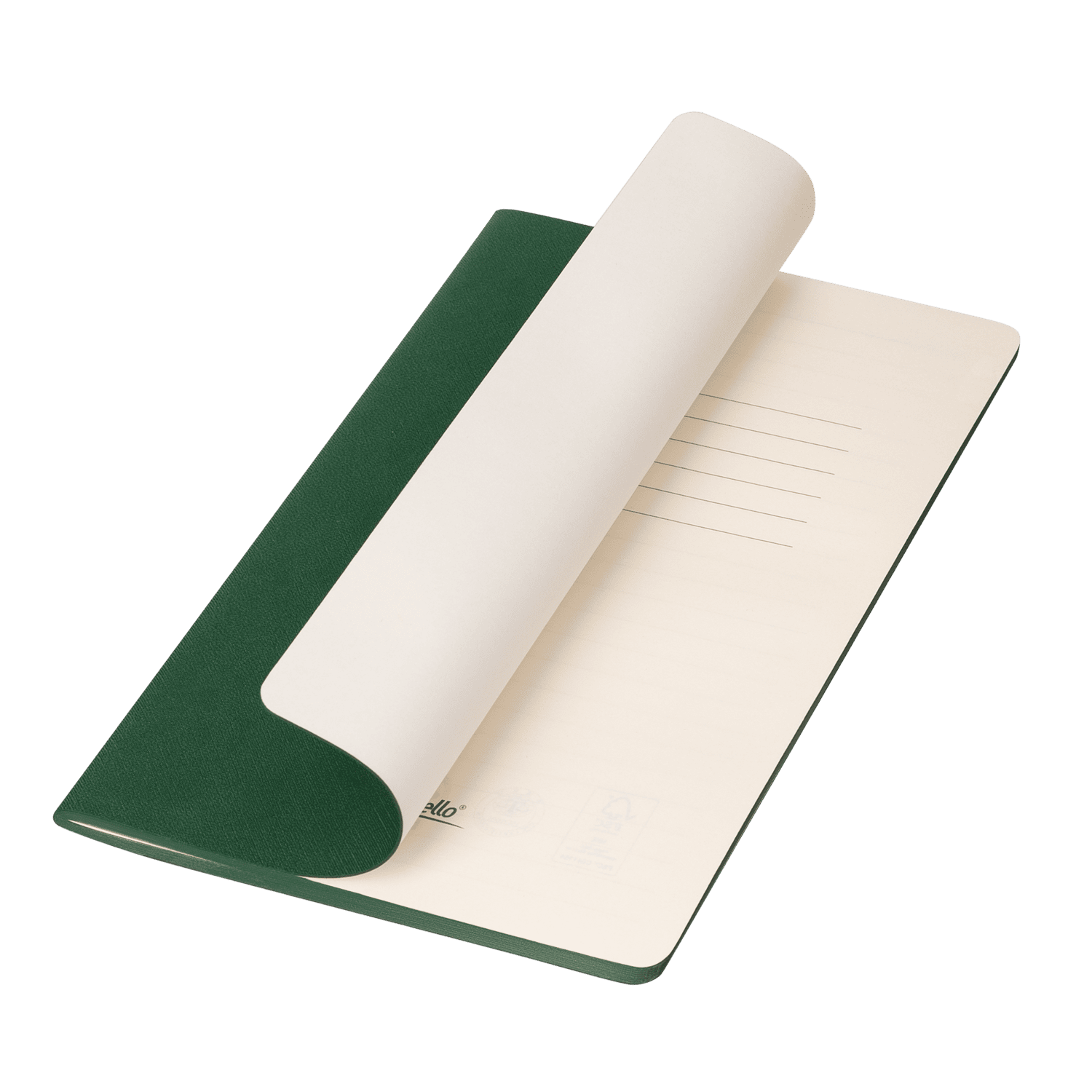 Блокнот Corsa slim, зеленый-0