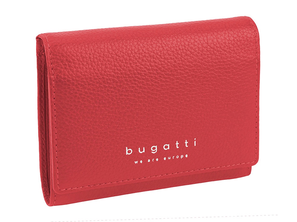 Кошелёк женский BUGATTI ЛИНДА | LINDA, красный, натуральная воловья кожа, 12х3х9,5 см-0