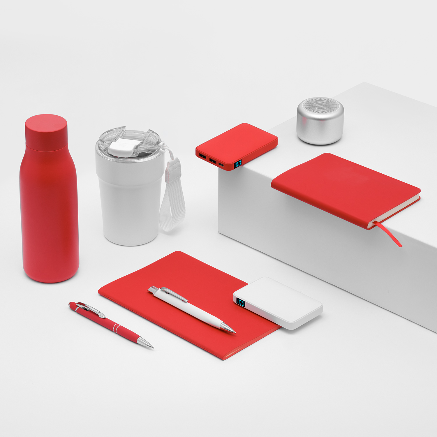 Внешний аккумулятор с подсветкой Анкор (Ancor) 5000 mAh, красный-11