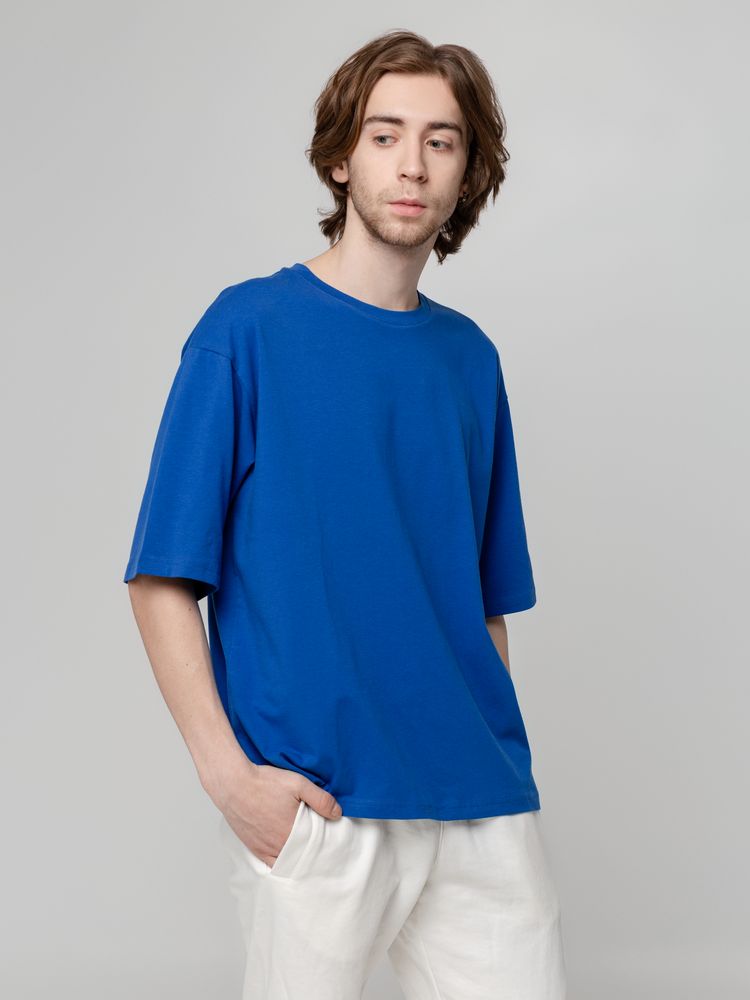 Футболка унисекс оверсайз Street Vibes, ярко-синяя-3