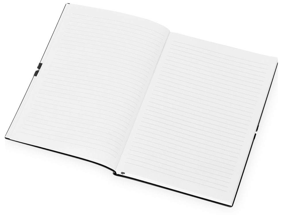 Блокнот Horizon с горизонтальной резинкой, гибкая обложка, 80 листов, серый-3