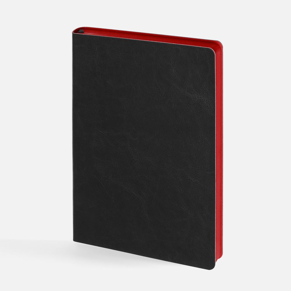 Ежедневник Doppio, недатированный, черный с красным-2