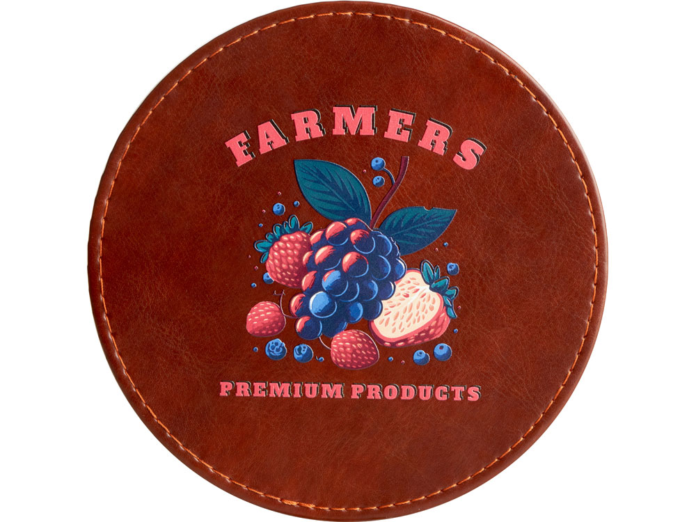 Набор аксессуаров для вина Fabrizio, коричневый с рельефной УФ-печатью-0