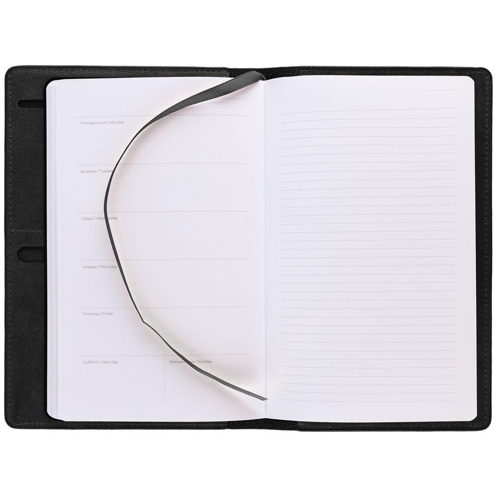 Еженедельник-портфолио Remini, недатированный, черный-3