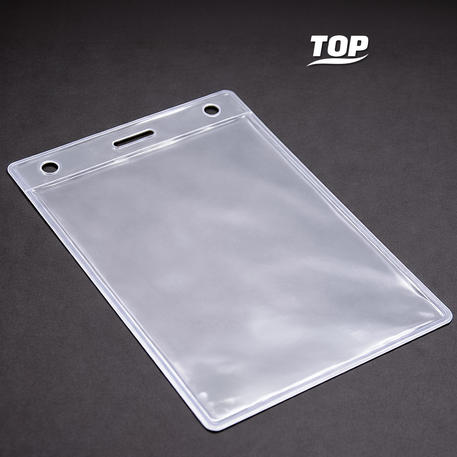 Карман для выставочного бейджа Expo, вертикальный, 10,3х16,1см (прозрачный)-0