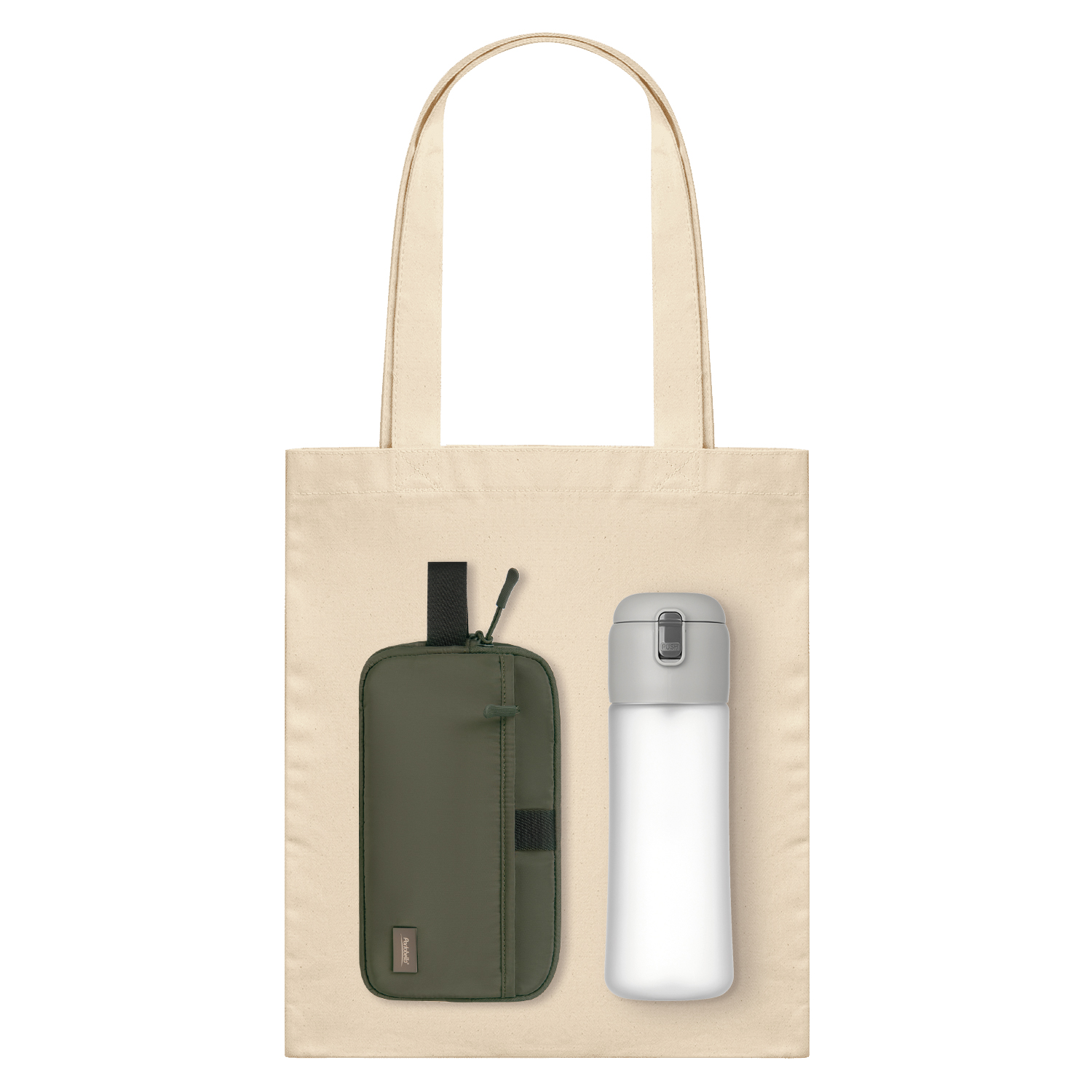 Подарочный набор Boston, Capella, зеленый/серый (дорожная косметичка, бутылка, шоппер)-0