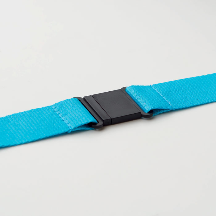 Ланьярд с металлическим карабин, бирюзовый-2