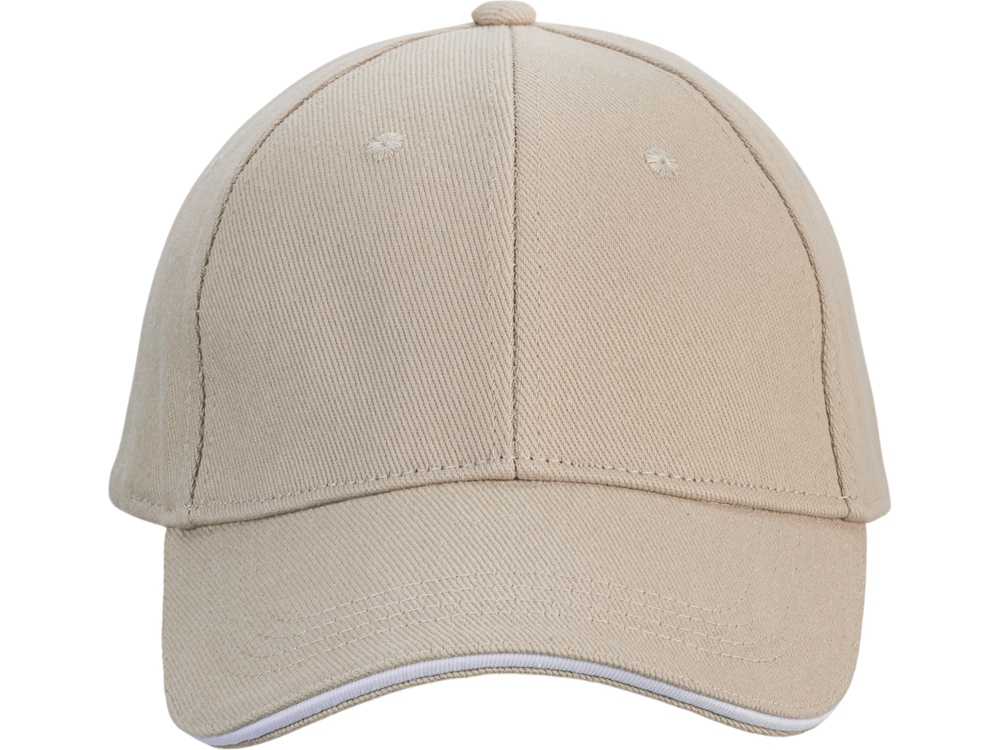 Бейсболка Cancun, песочный/белый-4