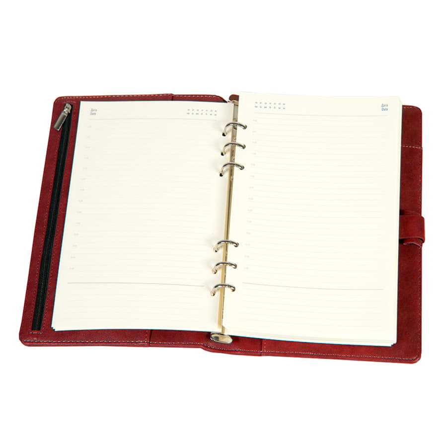 Ежедневник недатированный Coach, формат B5 в подарочной коробке, бордовый-2