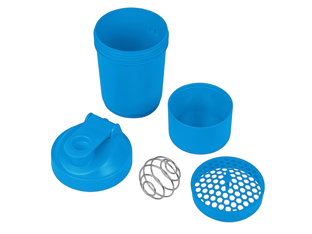 Шейкер для спортивного питания Level Up, голубой-3