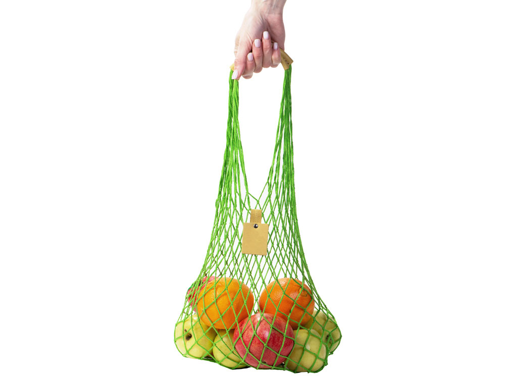 Авоська Dream L наплечная 25 литров с кожаными ручками, яблоко (9)-3