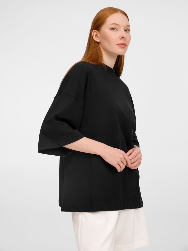 Футболка оверсайз унисекс T9, черная-3