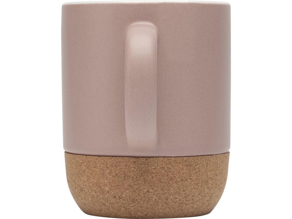 Billie керамическая кружка объемом 300 мл с пробковыми деталями и матовой отделкой, пыльно-розовый-2