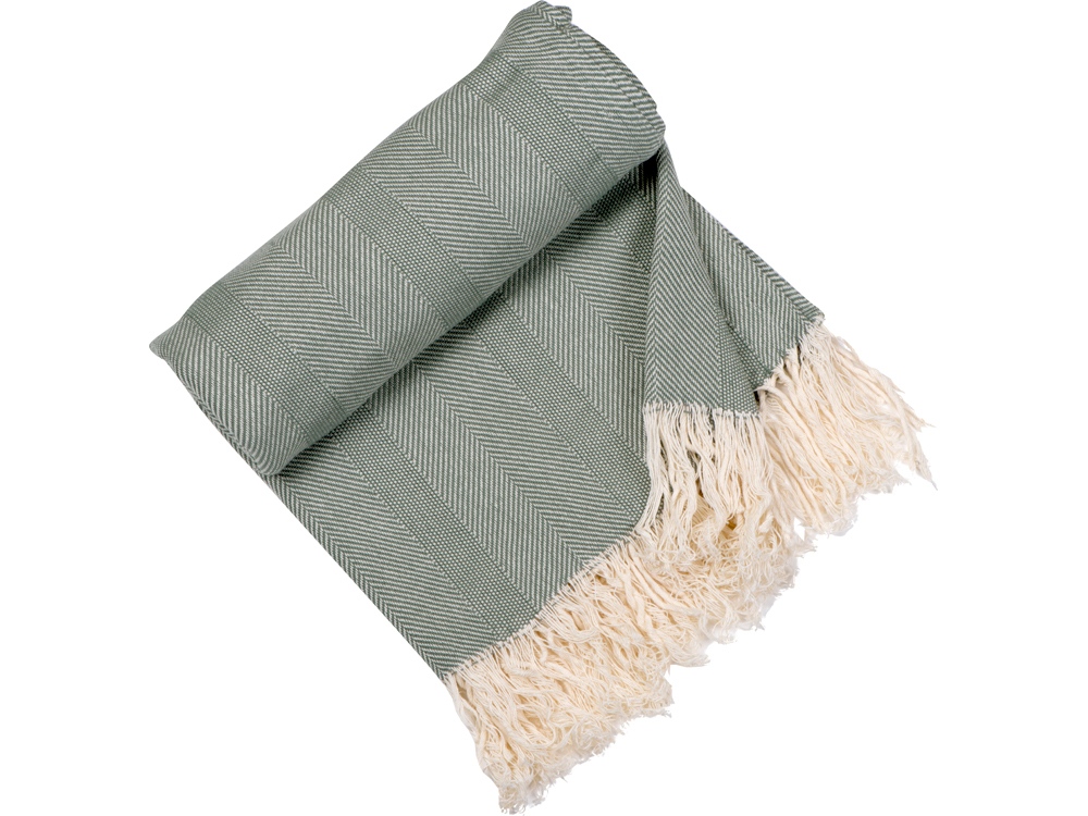 Плед Hild, темно-зеленый-1